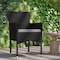 Flash Furniture Black Wicker Patio Chairs & Cream Cushions, PK 2 2-TW-3WBE074-BK-GG - alternate 3